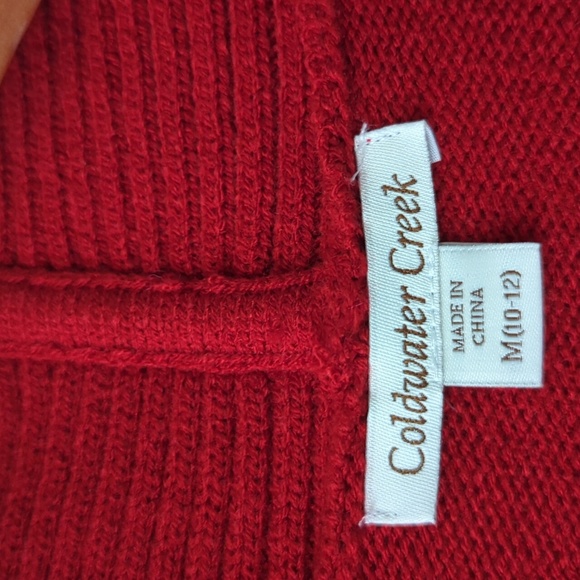 Coldwater Creek Red Sweater with Cap Sleeves - Picture 16 of 16